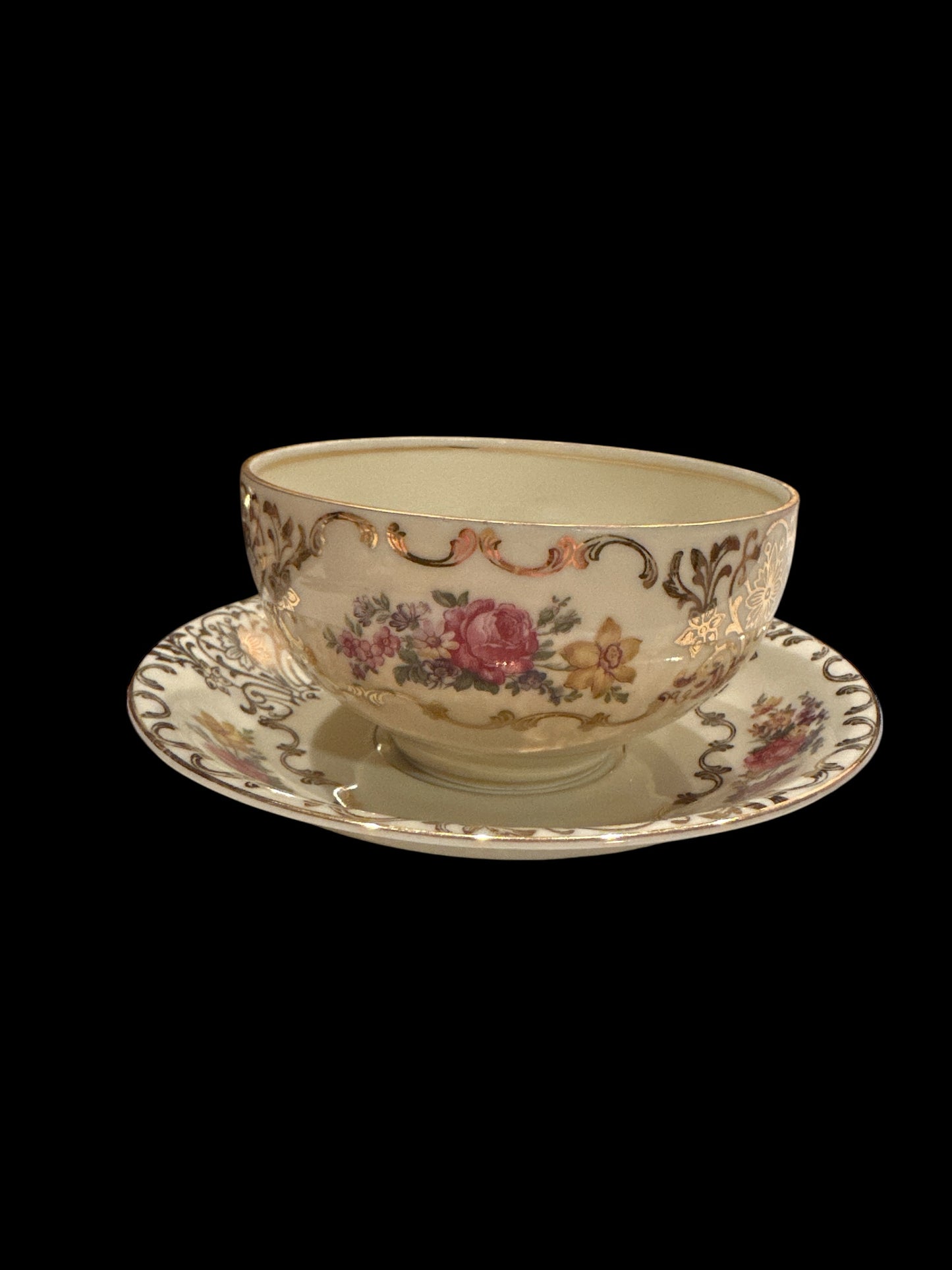 Victoria Czechoslovakia bowl and saucer