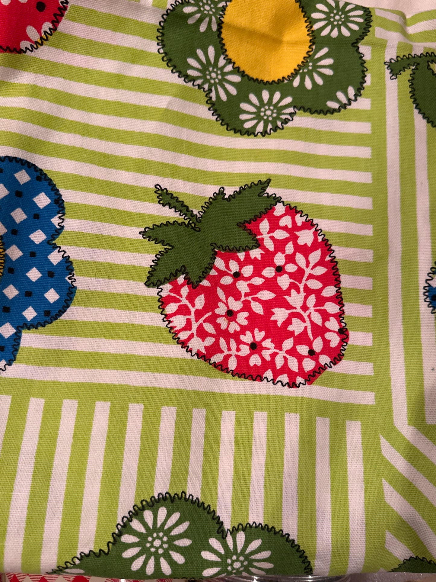 1950s unused 51 inch square table cloth