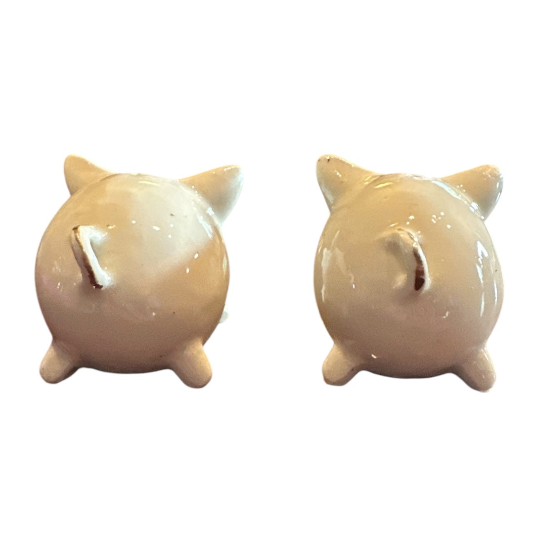 Tiny Piggies Salt & Pepper Shakers vintage Japanese ceramics