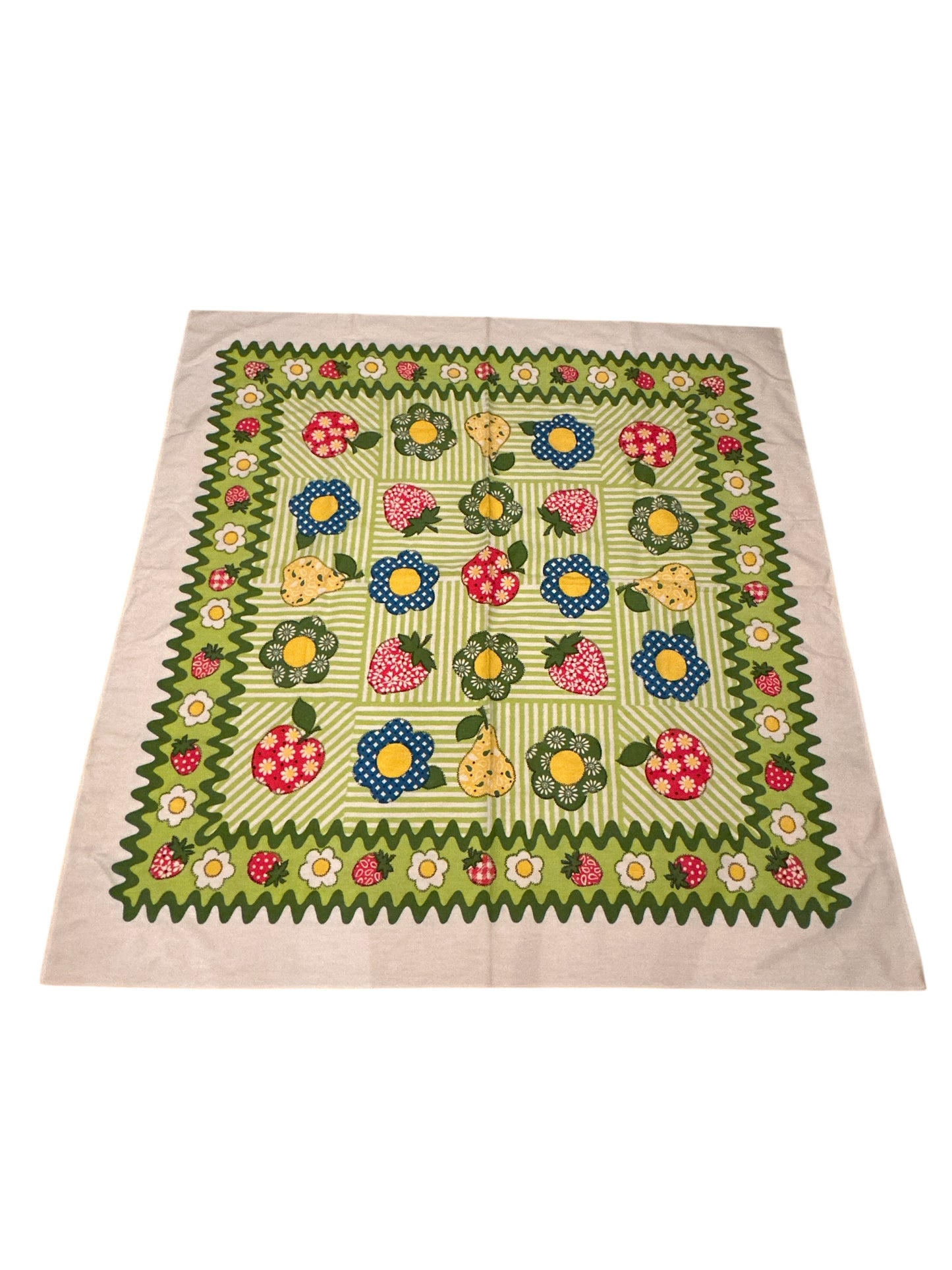 1950s unused 51 inch square table cloth