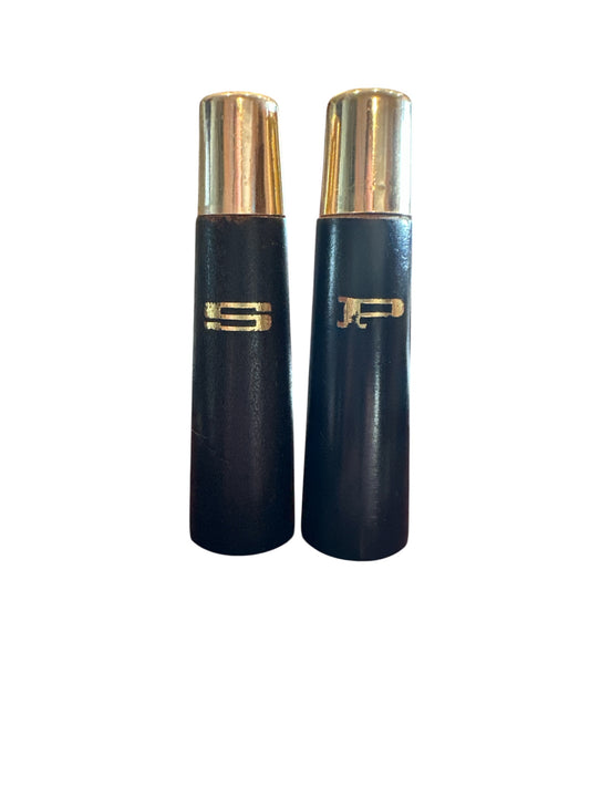 Retro Wooden Tapered Salt and Pepper Shakers