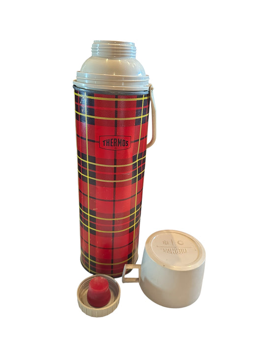 1973  Red Tartan Thermos Co. 13” King Seeley