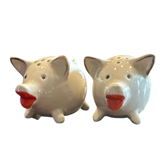 Tiny Piggies Salt & Pepper Shakers vintage Japanese ceramics