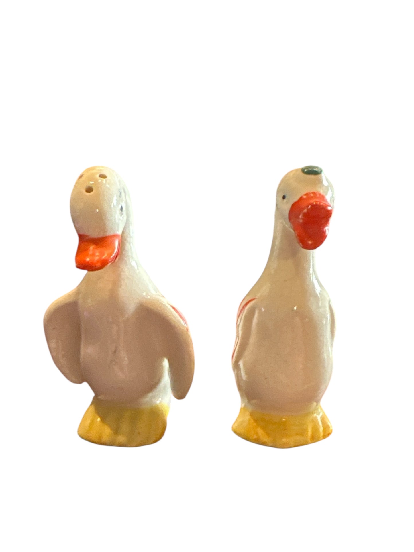 Japanese Ceramic Goose Salt and Pepper Shakers Set