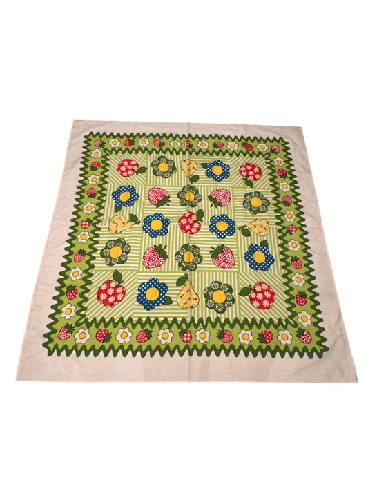1950s unused 51 inch square table cloth